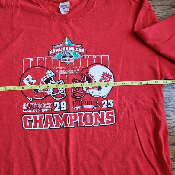 2009 Papa John's Bowl Long Sleeve Tee Shirt Rutgers NC State XL Russell Wilson - Picture 4 of 6